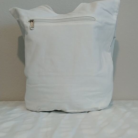 NWOT Handmade Basketball Orange/Black/White Embellished Crossbody Canvas Bag - Picture 5 of 8